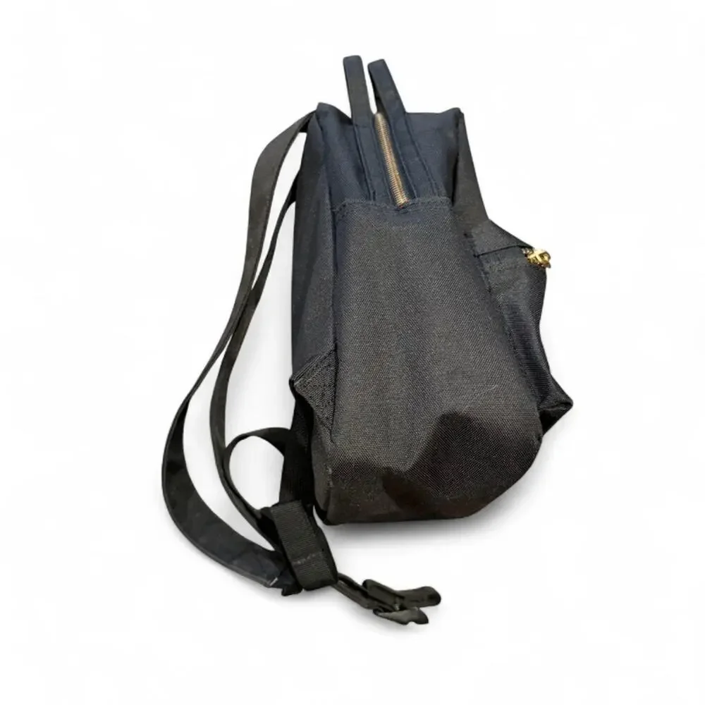 Herschel Nova mini black canvas backpack with gold zipper